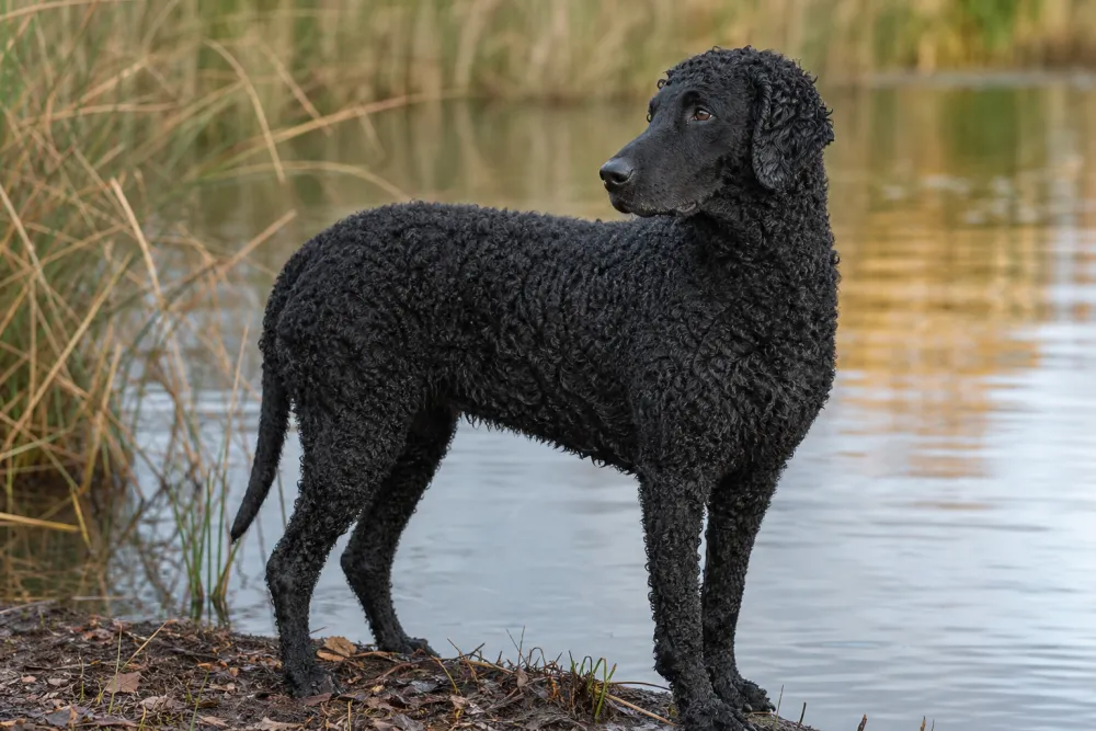 Curly Coated Retriever au poil bouclé